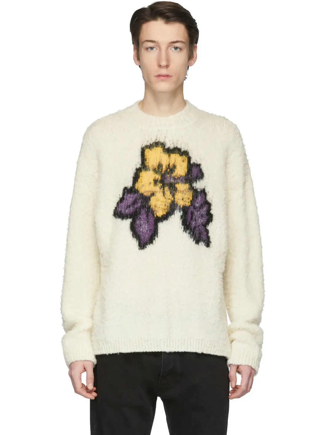 

Palm sweater Meichao PA angels Angel Bear flower letter Pullover