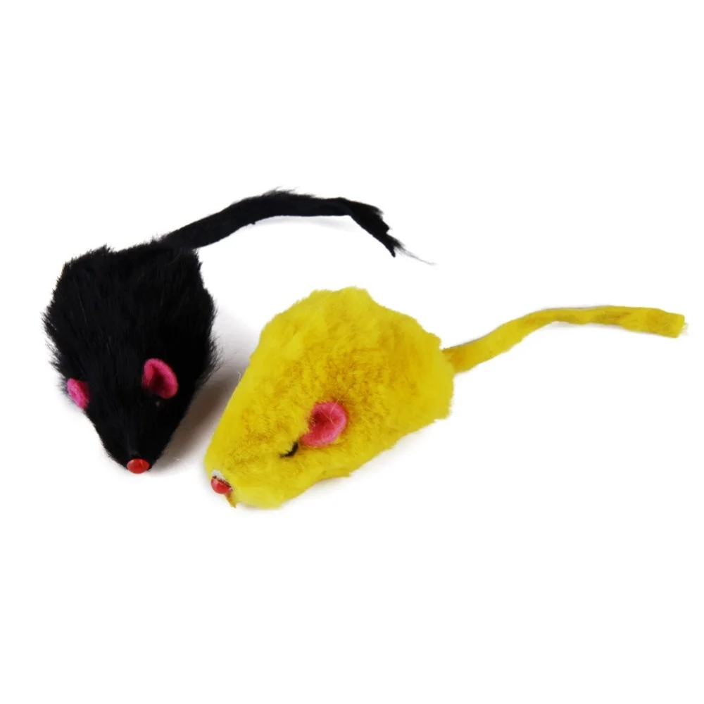 

3pc Cute Mini Soft Fleece False Mouse Cat Toys Colorful Feather Funny Playing Training Toys For Cats Kitten Puppy Pet Supplies