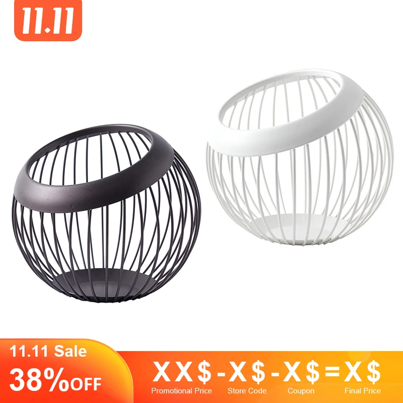 Железная тарелка для хранения фруктов сливная корзина Геометрическая из