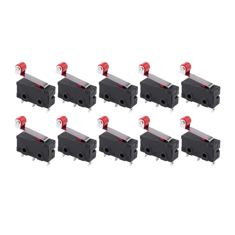 10 шт. микро-роликовый рычаг открыть закрыть концевой выключатель Kw12-3 Pcb