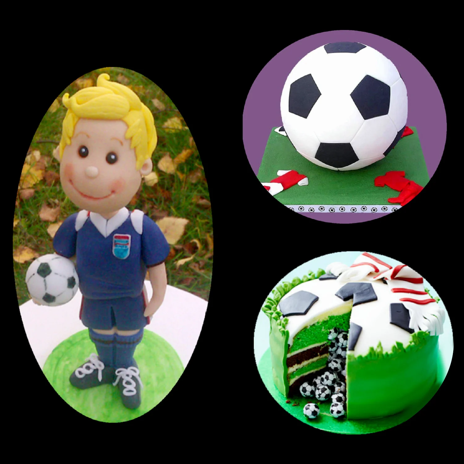 Behogar 4 шт. Футбол конфеты сахарной пасты формы шоколадный нож набор сделай сам для