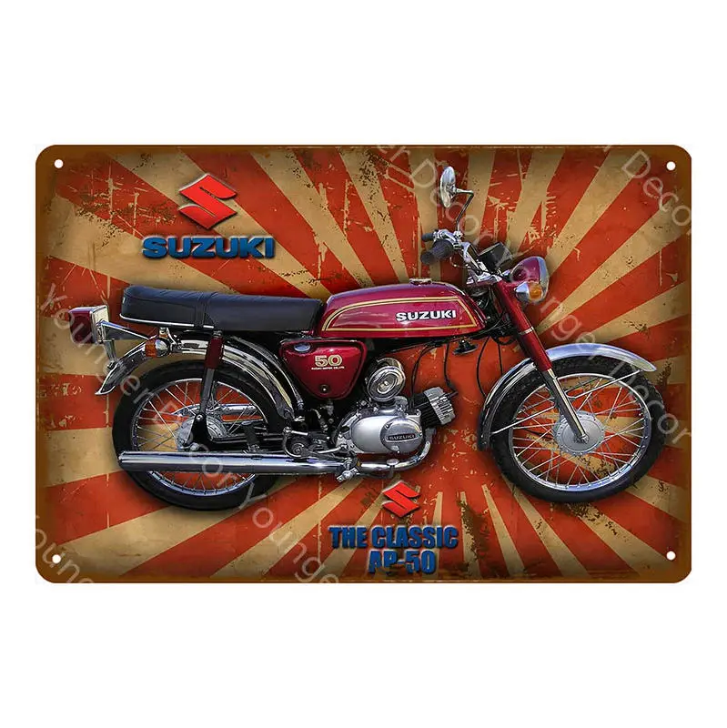 YD9300AI Японские британские мотоциклы металлические знаки BSA Norton Suzuki Ariel моторная пластина настенная живопись плакат винтажный декор для гаража YI-138 - Color: YD9300AI