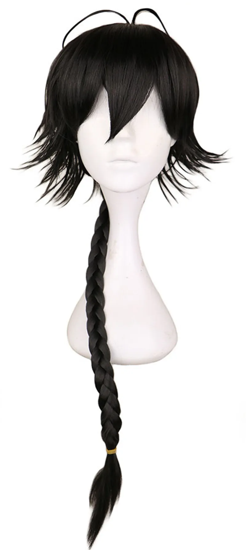 

Anime Fox Demon Cosplay Wig White Moon Cosplay Wig Black Braid Synthetic Wig Hair Halloween Carnival Party Game Cosplay Wig