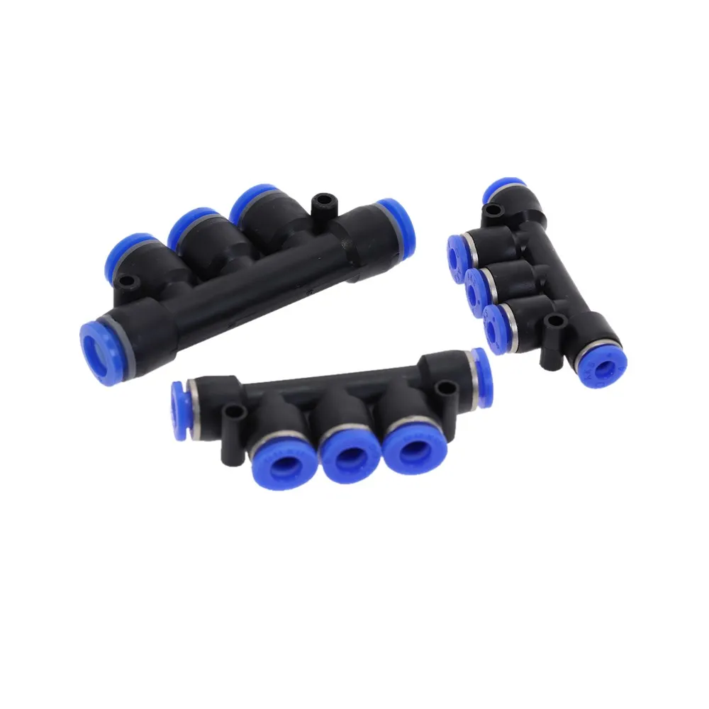 PK 4681012mm Пневматический 5 способ Пластик дюйм гидравлических фитингов разъем