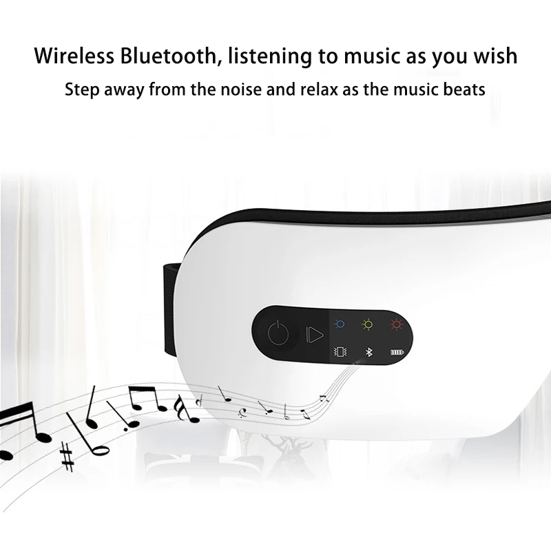 

Bluetooth Smart Vibration Eye Massager Electric Eye Care Instrumen Music Relieves Fatigue Hot Compress Therapy Massager