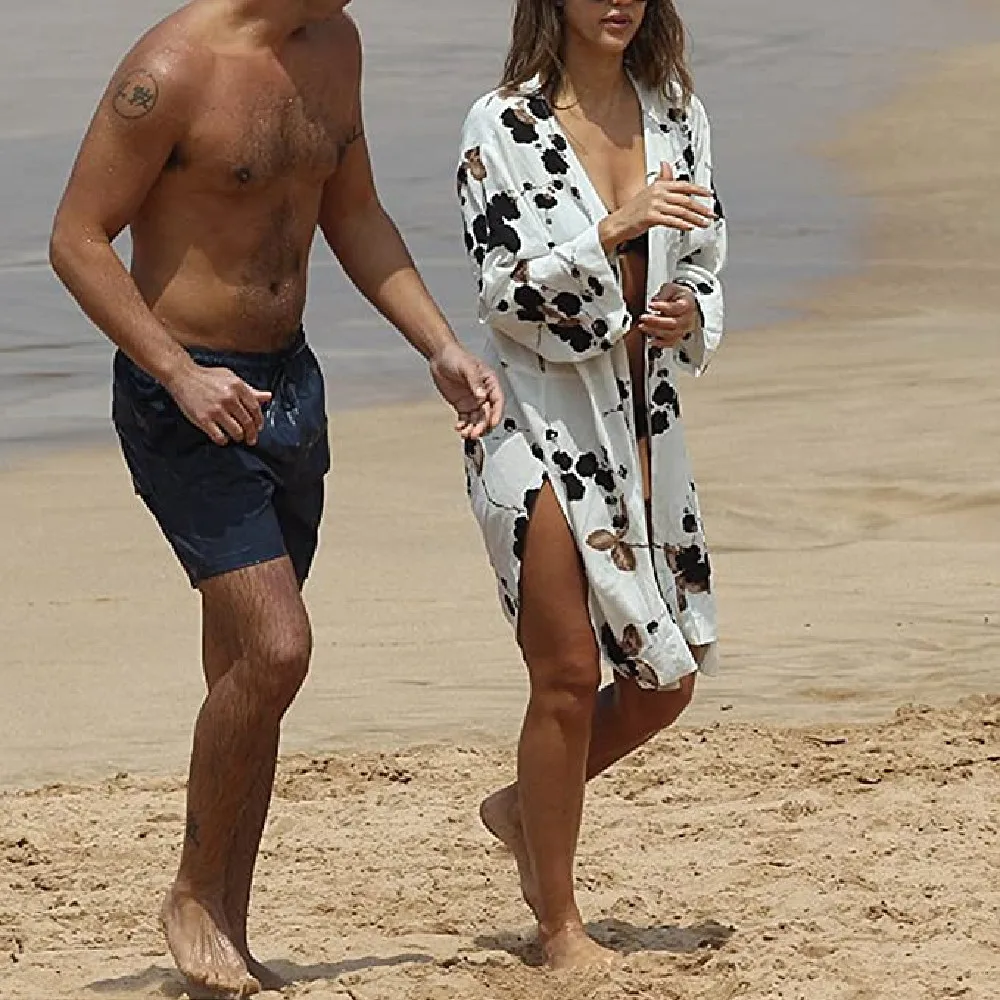

New Arrivals Beach Cover up Print Swimwear Ladies Walk on The Beach Cape Robe de Plage Tunic Women Beachwear