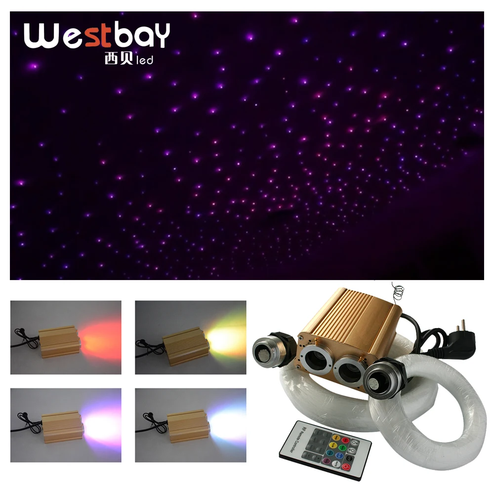 32 Вт RGB светодиодный оптоволоконный светильник комплект для потолочного