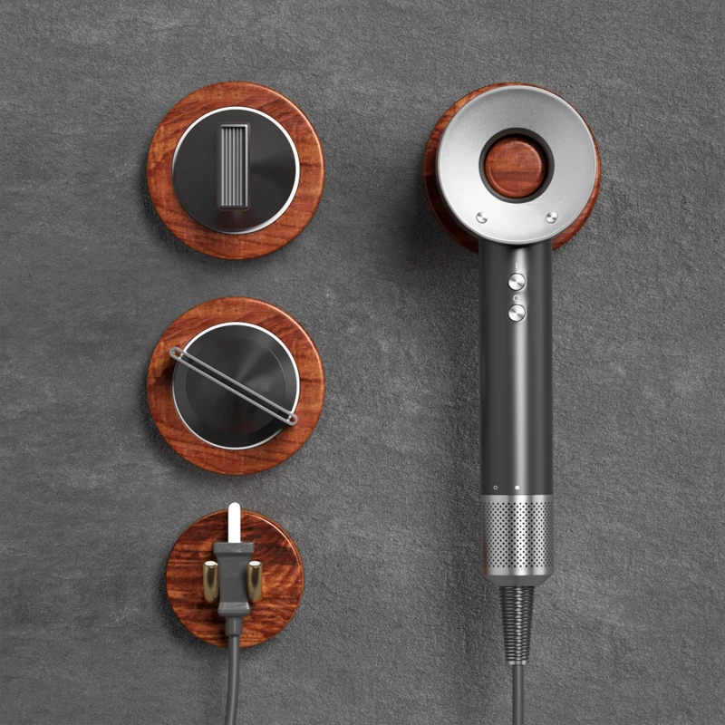 fypo hair dryer holder set wall mount storage rack with bathroom storage organizer for dyson supersonic hair dryer holder free global shipping