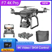 sjrc f7 4k pro 3 axis gimbal eis professional brushless camera drone wifi 5g gps fpv 3km remote 25mins flight rc quadcopter