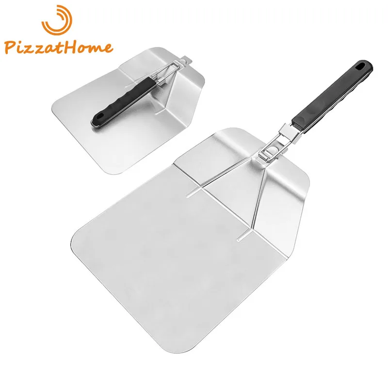 

PizzAtHome Stainless Steel Pizza Peel 10 inch Pizza Shovel Foldable Pizza Peel with PP Handle Spatula Pastry Baking Accessories