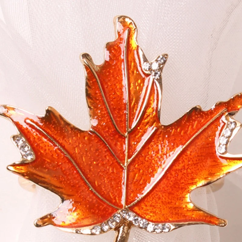 12PCS/Halloween Thankings Giving Maple Leaf Napkin Ring Table Decoration Used for Party Wedding Occasion | Дом и сад