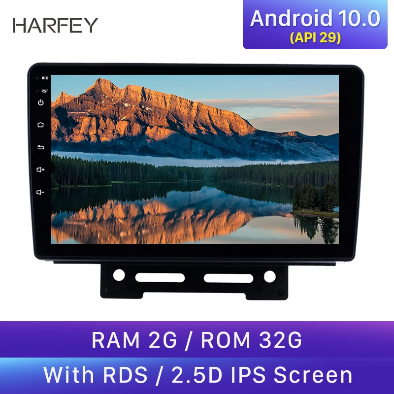 Автомобильный мультимедийный плеер Harfey Android 10 0 цифровой ТВ GPS Navi 9