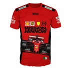 Мужская футболка для экстремальных видов спорта, футболка с коротким рукавом и 3D-принтом формула One F1 Ferrari team 2021, для лета