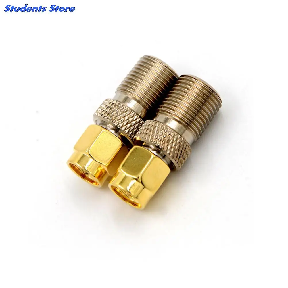 1Pcs F Type Female Jack To SMA Male Plug Straight RF Coaxial Adapter Connector Convertor Gold Tone | Электроника