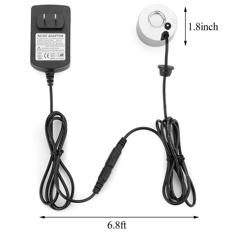 Алюминиевый Ультразвуковой Мини генератор тумана 400 мл/ч для фонтанов и прудов