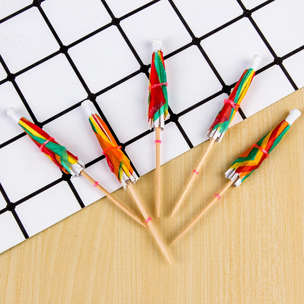 Напиток украшение торта карты восьмиугольная Бумага зонтик коктейль зонт 50 шт в