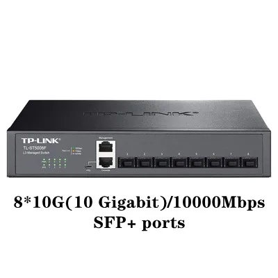 Tp-link 10-гигабитный оптоволоконный сетевой преобразователь sfp + 10 ГБ Гбит/с 8*10000