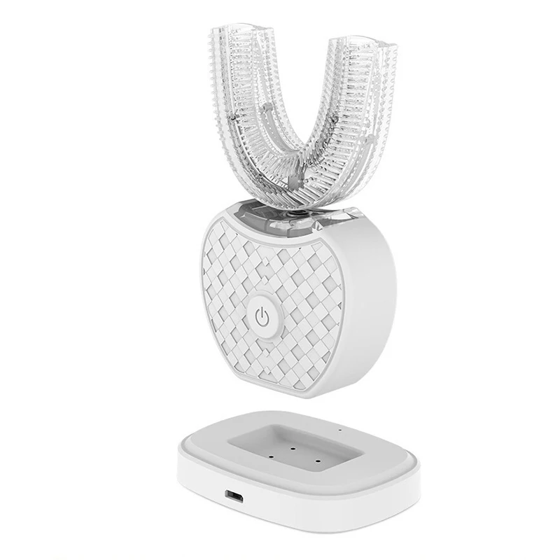 V-white 360 интеллектуальная автоматическая звуковая зубная щетка u-типа USB перезаряжаемая зубная щетка с силиконовой головкой зубная паста