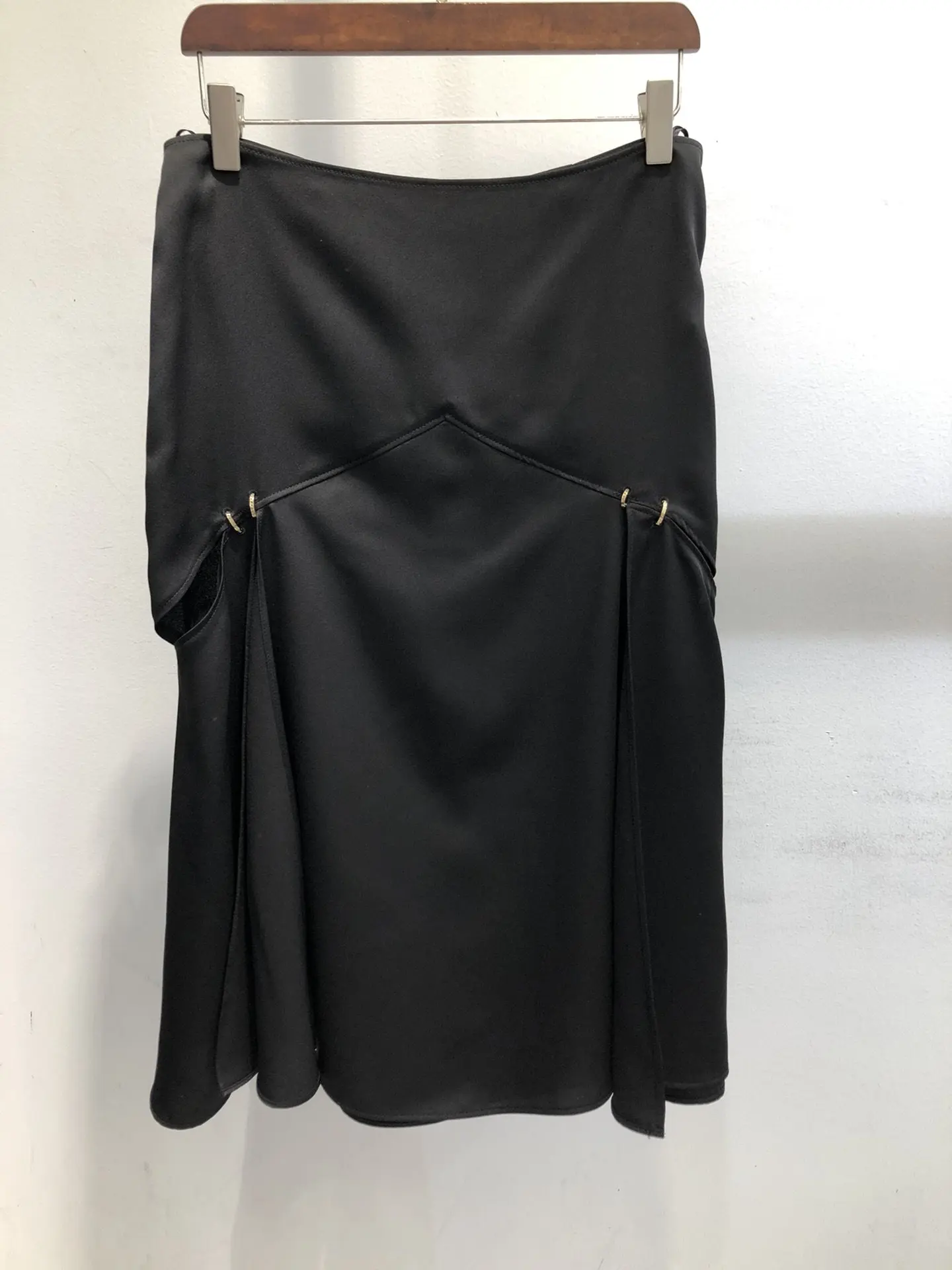 

ladies 2021 new fashion sexy solid color geometric split half skirt 1203