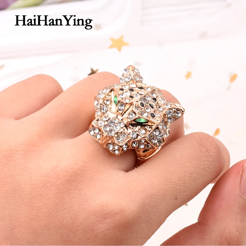Leopard Head Studded with Rhinestone Unisex Adjustable Animal Ring Exaggerated Punk-style Luxury Jewellery for Women
Leopard Head Studded with Rhinestone Unisex Adjustable Animal Ring Exaggerated Punk-style Luxury Jewellery for Women