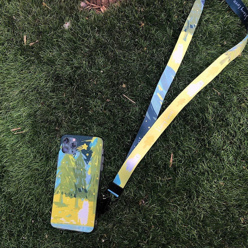 STARRY FOREST Альпака милые мобильные ремни для шеи и запястья двухсторонний