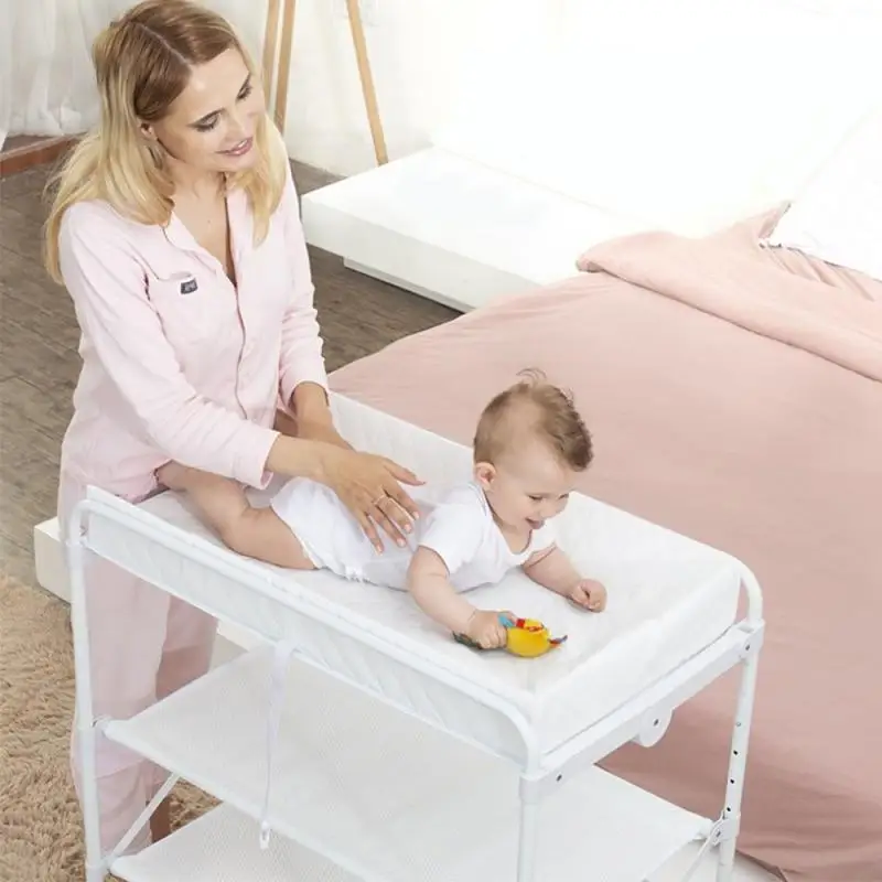 Precio Cambiador De Bebé De Seguridad, Mesa De Pañales Para Bebés De 0 A 24 Meses, Estación De Cuidado Multifunción Plegable, Alfombra Para Niños, Hogar, Envío Directo, HWC