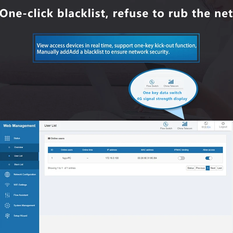 

300Mbps LET 4G WiFi Router 2.4GHz Wireless Internet Router, 3XLAN / 1XWAN Port, Support WPS RESET(EU Plug)