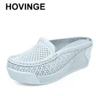 HOVINGEженские летние повседневные туфли на высоком каблуке с ремешком на пятке; Женские туфли из сетчатого материала на платформе; WomanE090