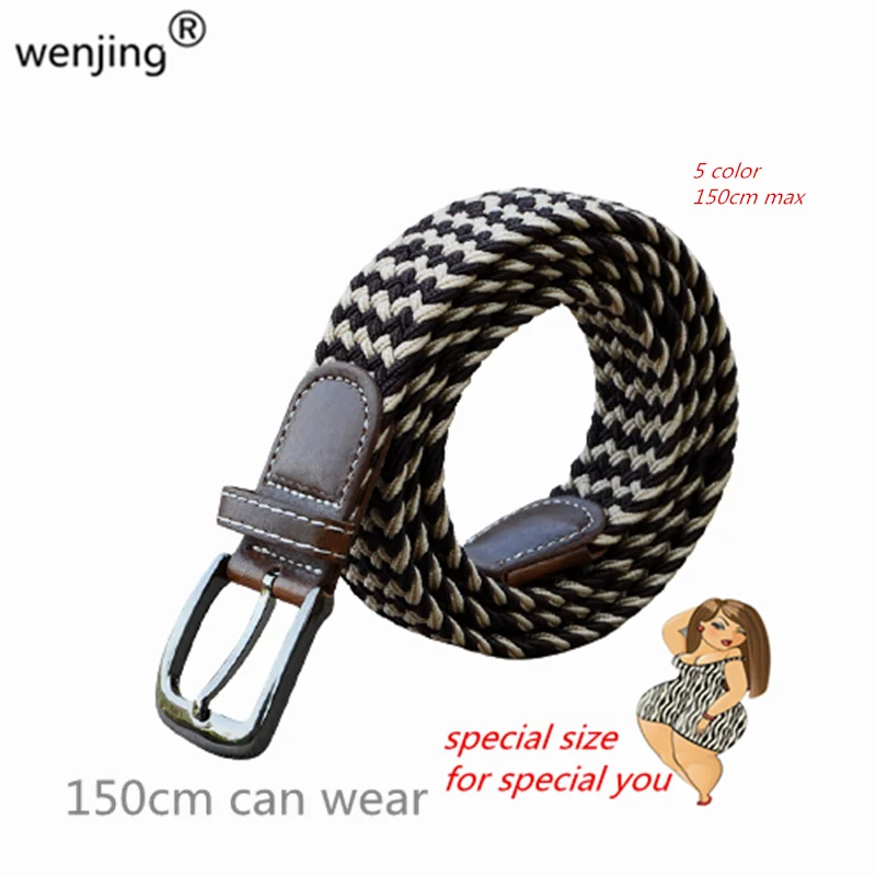 WJWB21 Women  Special  Size Plus    3.5cm Wide 150cm 130cm Long  Polyester Cotton Sretch Canvas  Belt