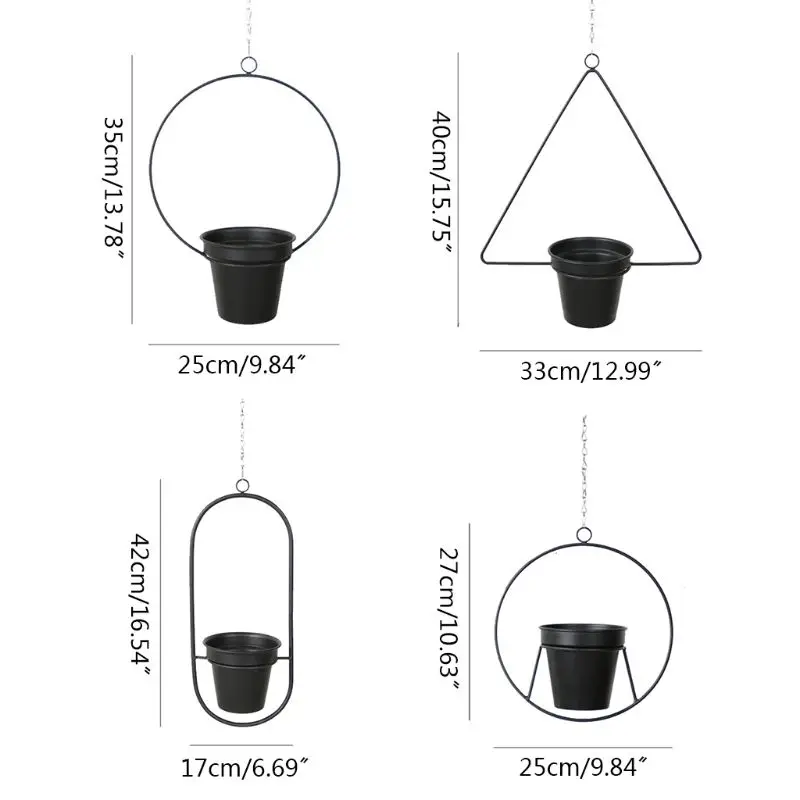

Metal Plant Hanger Chain Hanging Basket Flower Pot Plant Holder Garden Balcony P9YB
