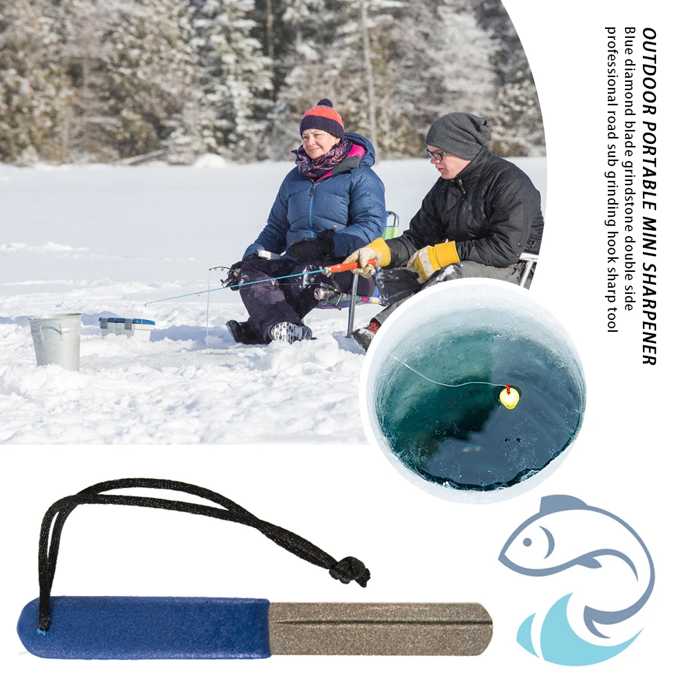 

Портативная точилка для рыболовных крючков, шлифовальный камень с двойной канавкой, устойчивый к сжатию, для рыбалки на открытом воздухе