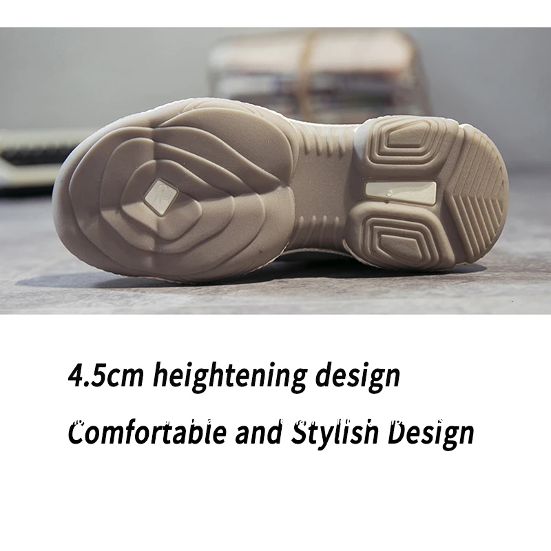 Женская спортивная обувь толстая подошва дышащая на танкетке уличные массивные