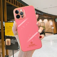 luxury camera lens protection shockproof gold plating phone case for iphone 13 12 11 pro max minisoft silicone back cover