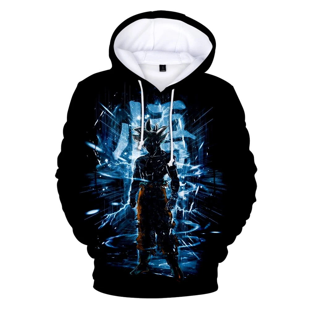

New Anime Goku Cartoon 3D Hoodies Boys/girls Sweatshirt Goku Pocket Hoodie Fashion Men/womens Hooded Streetwear kids Pullover