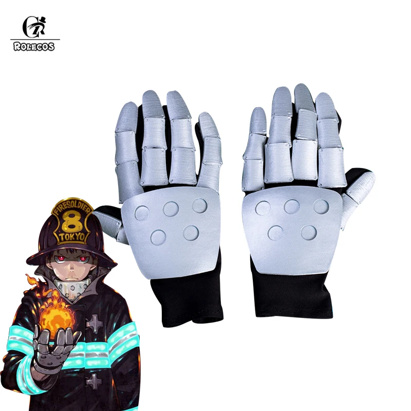ROLECOS Fire Force аниме косплей перчатки Enen no Shouboutai Shinra Броня мужские Аниме бутафорские