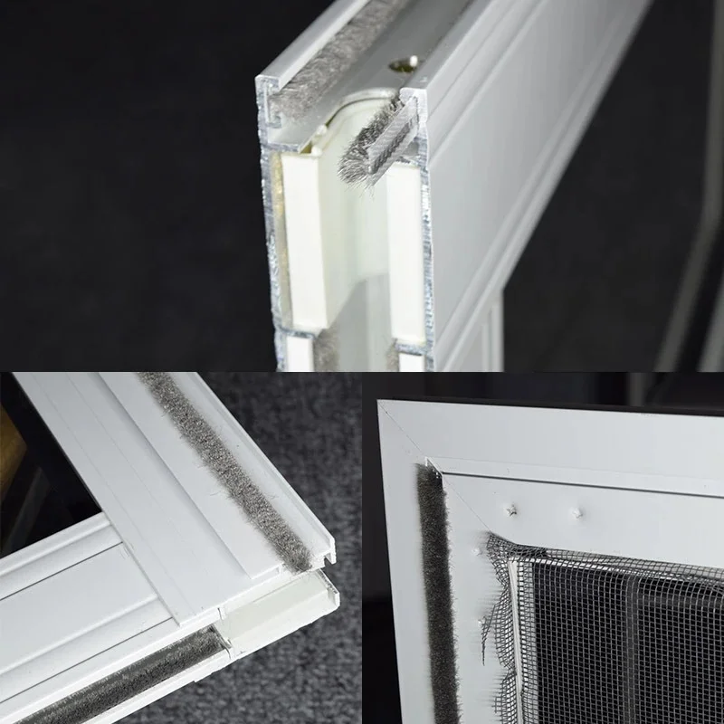 Щетка из алюминия для раздвижных дверей настенная Звукоизоляционная пленка окон