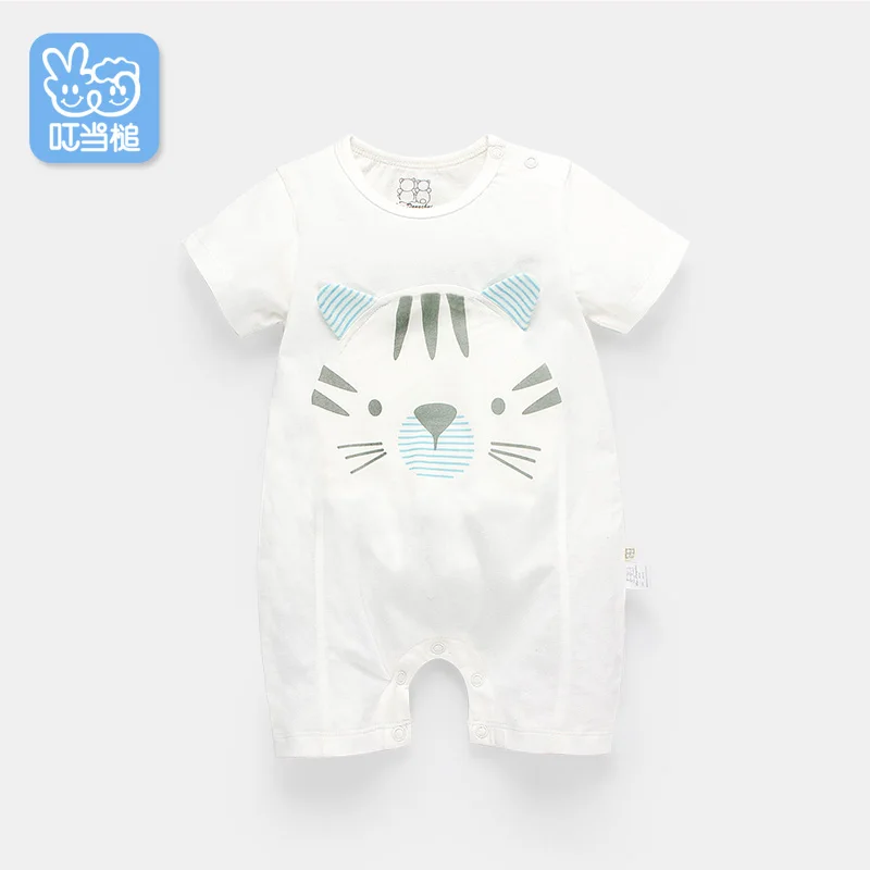 2019 Summer New Style Short Sleeved born Baby Romper Cotton Newborn Body Suit Pajama Boys Cartoon animal Rompers |