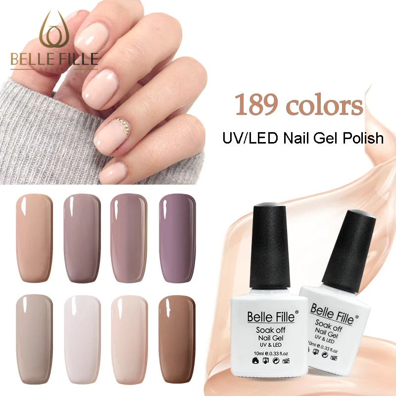 Belle Fille УФ гель для ногтей телесный Полупостоянный лак Гибридный es Soak Off Гель 10