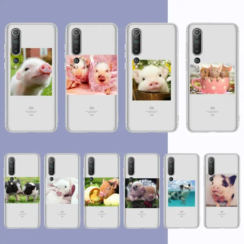 

Cute Animal Pig Phone Case For Redmi Note 5 7 8 9 10 A K20 pro max lite for Xiaomi 10pro 10T