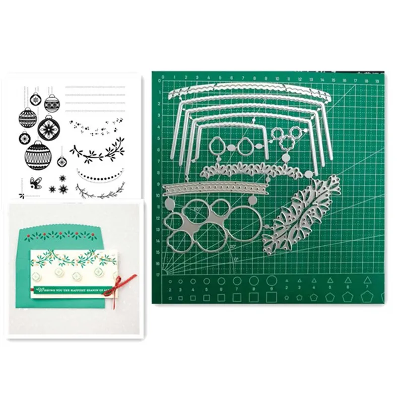 

Ornamentls Metal Cutting Dies and Stamps Stencils For Scrapbooking Stencils DIY Album Cards Decoration Embossing