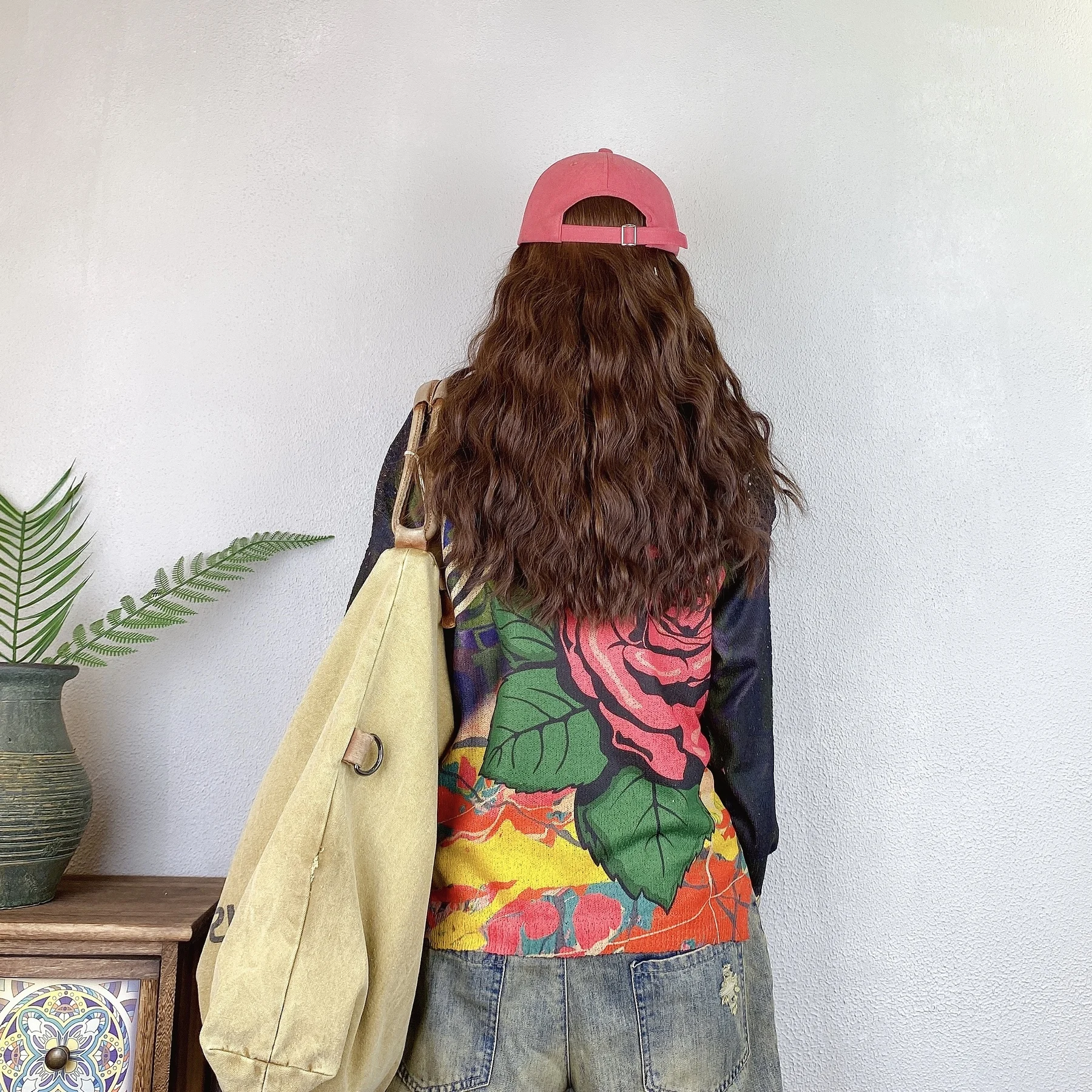 

Vefadisa Fashion Floral Print Women Sweater 2021 Autumn Vintage Female Knitted Coat Letter Plus Size Pullover Knitted QYF6049