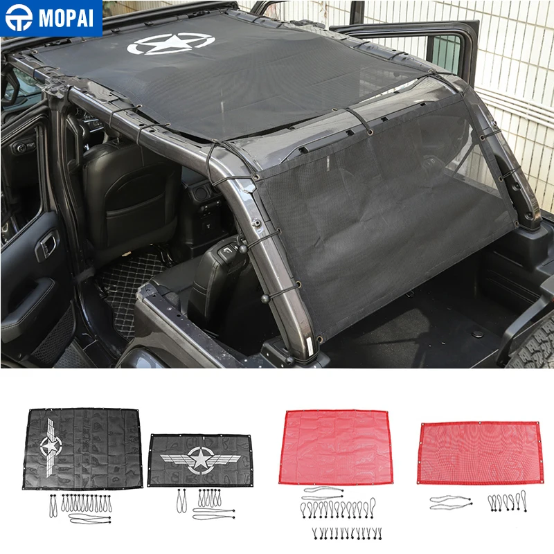 

Солнцезащитный козырек для багажника автомобиля MOPAI, защита от ультрафиолета, сетка для теплоизоляции, аксессуары для Jeep Wrangler JL 2018 +