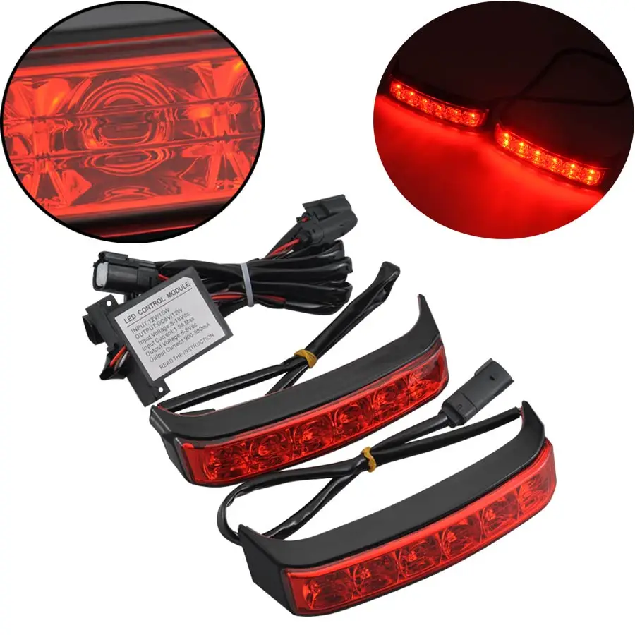 Мотоциклетсветодиодный светодиодная сиденья сумка задний стоп светильник