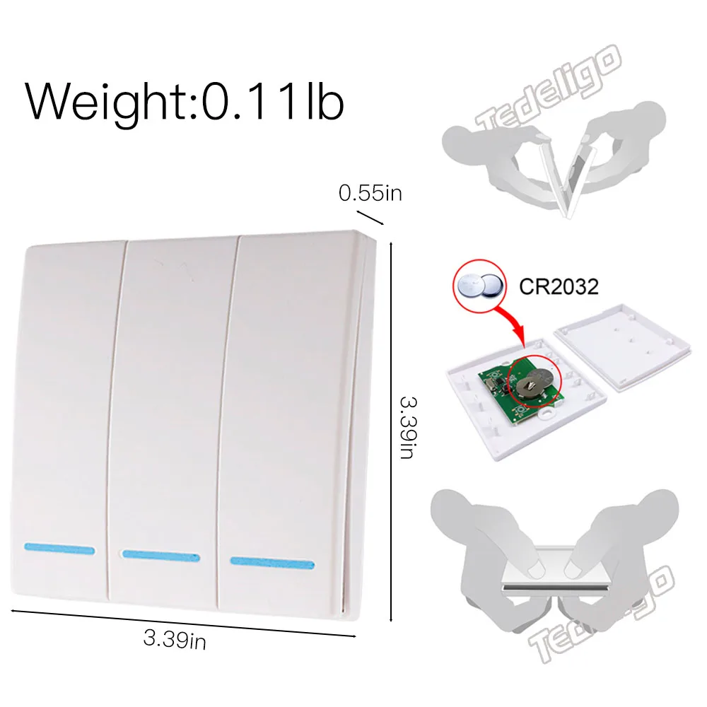 

WiFi RF Light Switch 433mhz Wall panel Switch MINI 220V Interruptor Tuya Smart Life Control Workwith Alexa for Home Appliance