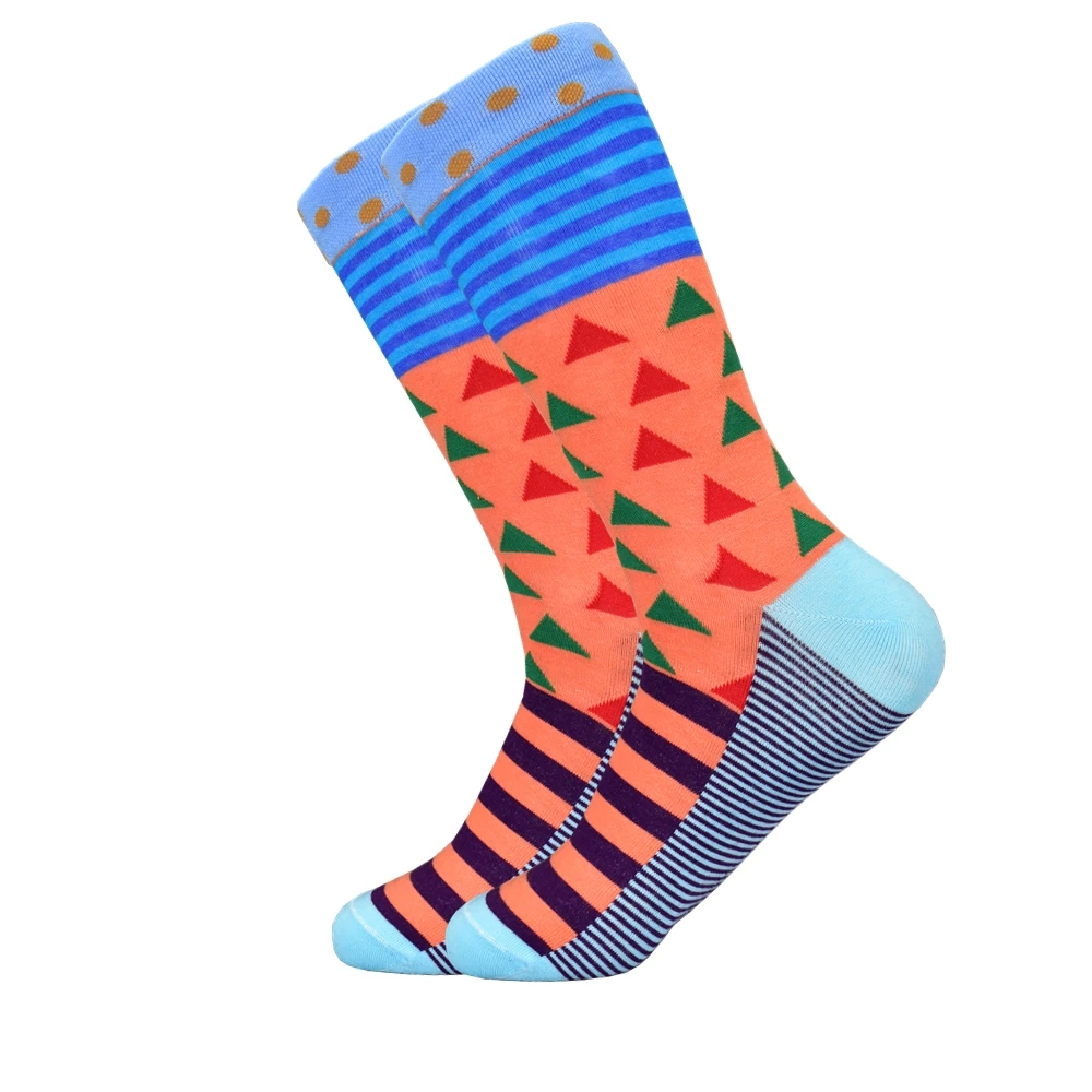Calcetines Hombre Новые Стандартные мужские носки популярные мужские хлопчатобумажные носки, цветные носки.(5 пара/лот) без коробки