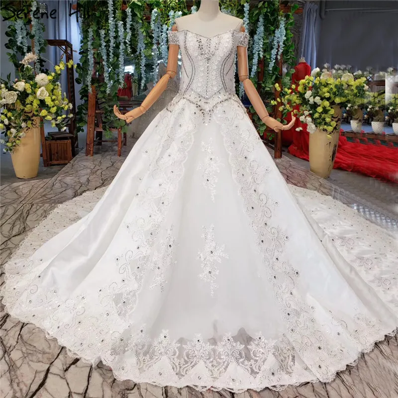 Белые кружевные бриллианты без рукавов сексуальные свадебные платья 2021
