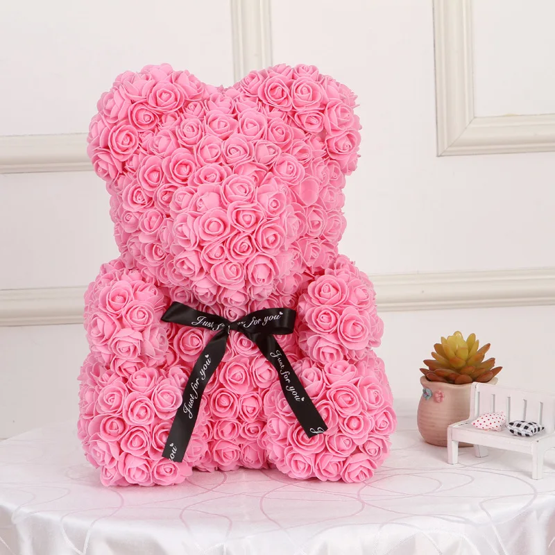 25/40 см искусственные цветы розы медведь многоцветный ПЕНА РОЗА Teddy Bear девушке на День святого Валентина, подарок ко Дню День рождения украшения