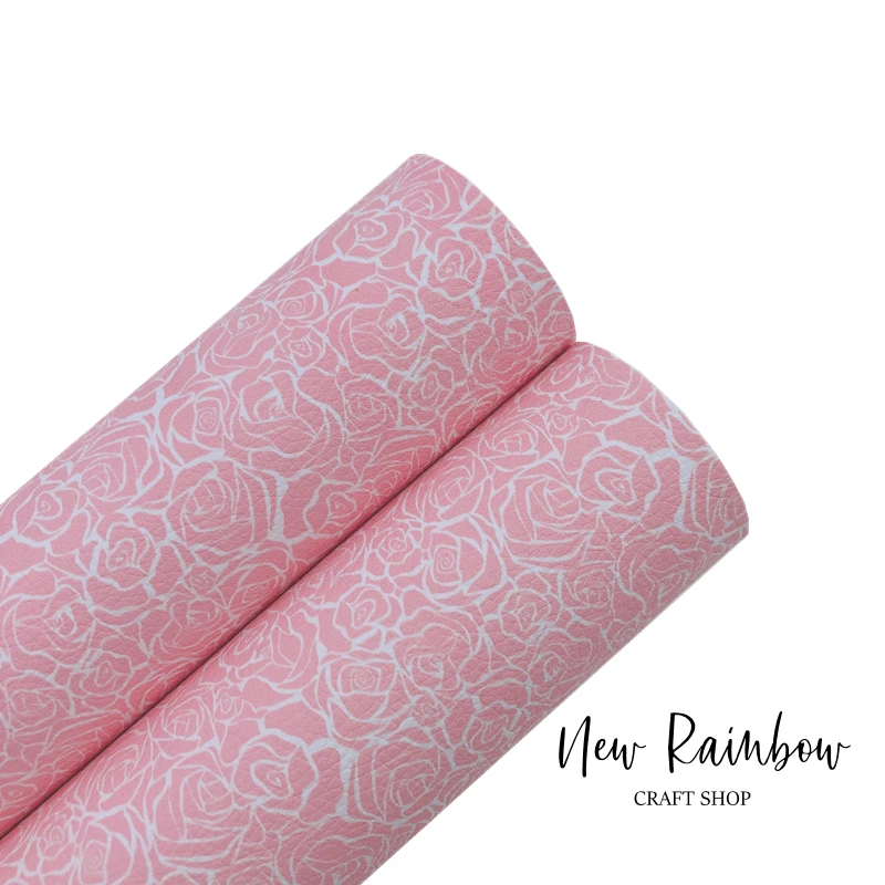 Романтические Розовые розы 30 х13 8 см/рулон искусственная кожа с принтом на заказ
