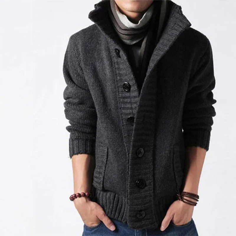 2020 Autumn Winter Men's Sweater Coat Wool Cardigan Jackets Men Button Knitted Thick Fashion Casual Warm Knitwear | Мужская одежда