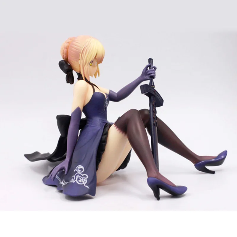 

Anime Sexy Girl Figure Fate Stay Night Saber Sitting Arturia Pendragon Saber Anime Action Figure Toys Saber Sexy Figurine Model